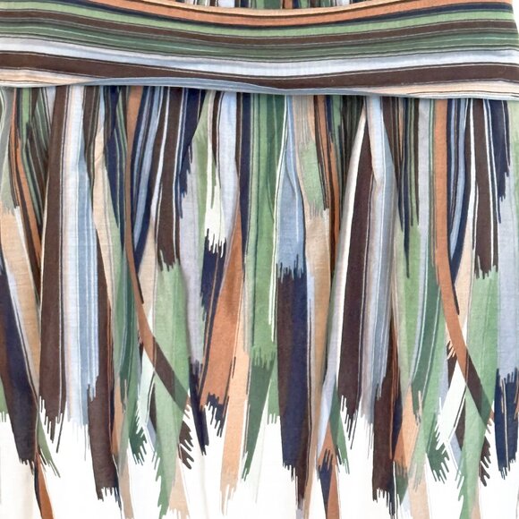 BCBG Max Azria Scoop Neck Tank Top M Abstract Stripe Artwear Pullover Blouse - Picture 4 of 8